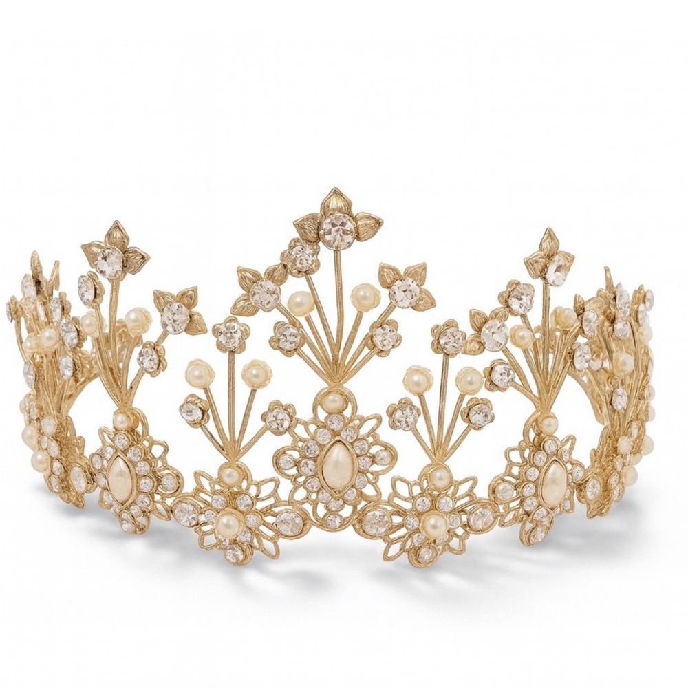 Pnina Tornai Gold Floral Crown